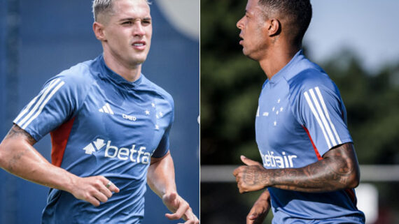 Mateus Vital e Arthur Gomes, meia e atacante do Cruzeiro (foto: Reprodução/Cruzeiro)