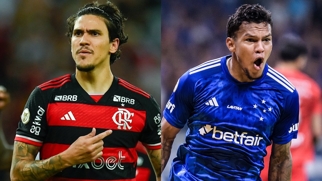 Flamengo e Cruzeiro se enfrentam neste domingo (foto: Marcelo Cortes/Flamengo e Gustavo Aleixo/Cruzeiro)