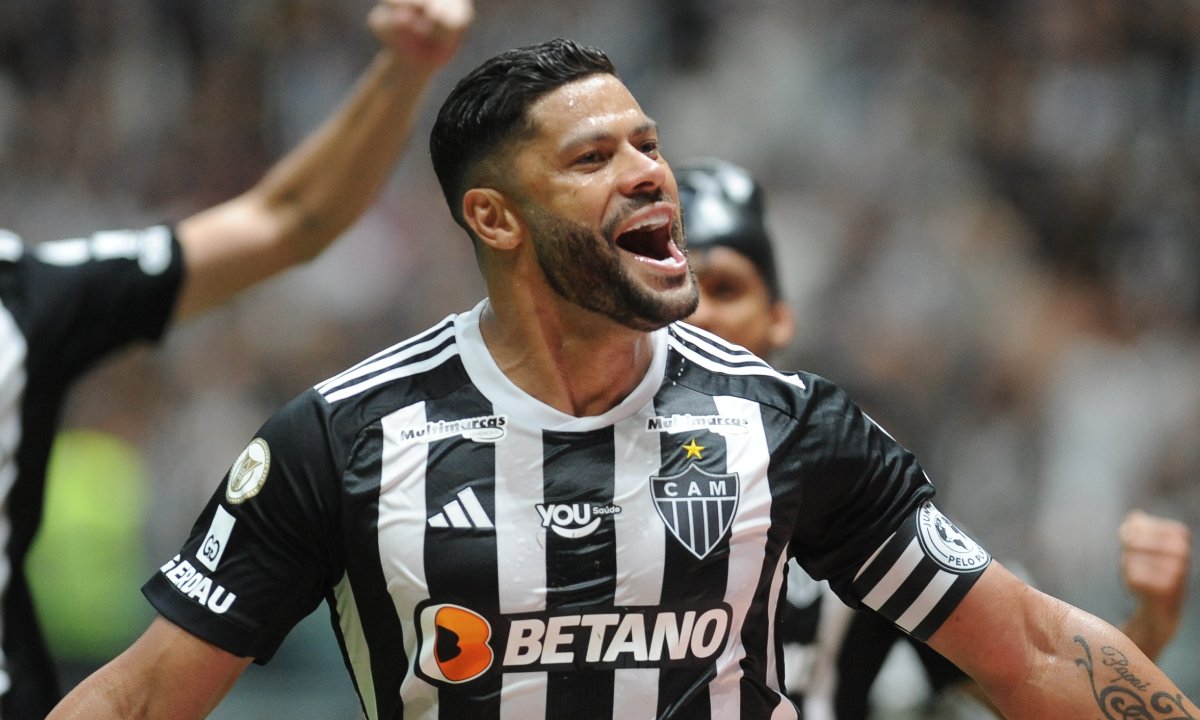 Hulk comemora gol pelo Atlético contra o Bahia (foto: Alexandre Guzanshe/EM/DA.Press)