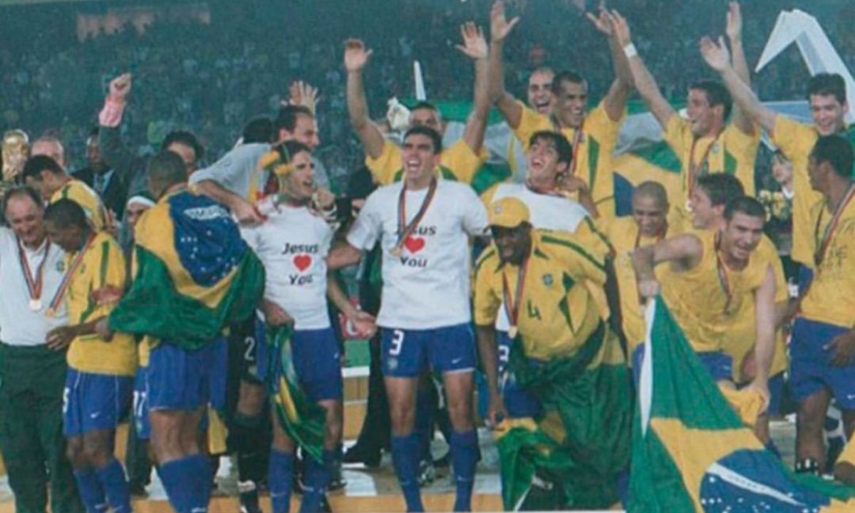 Kleberson foi penta com o Brasil (foto: Reprodução)