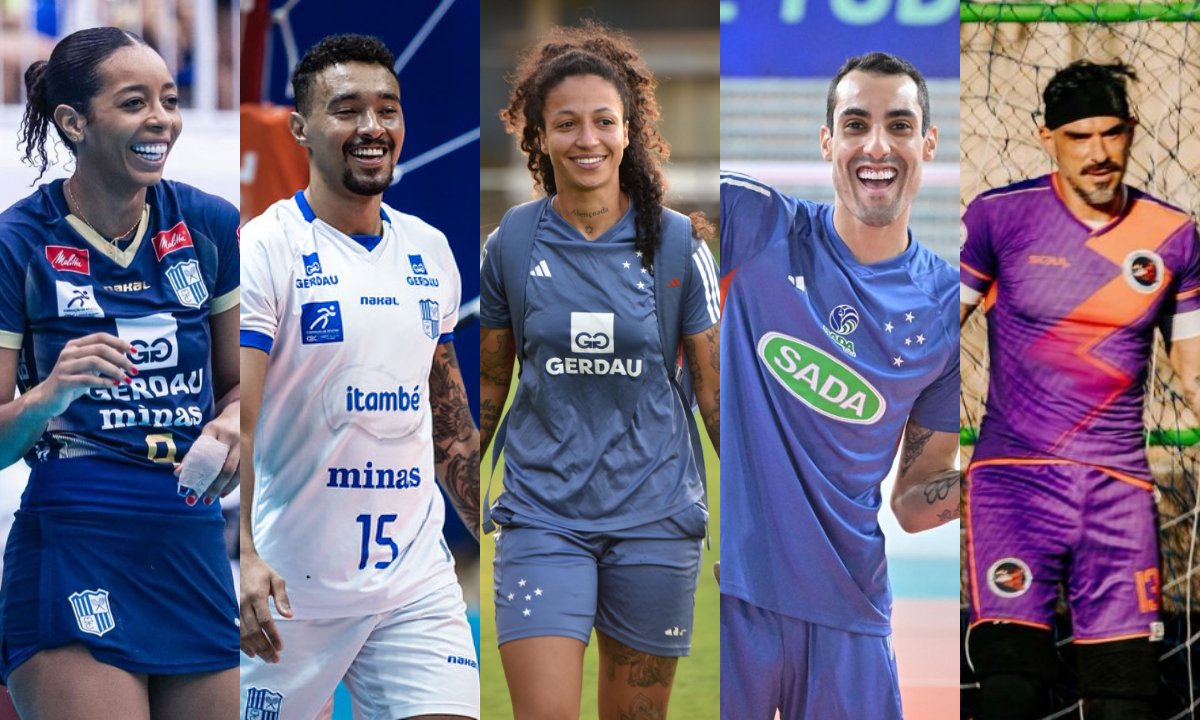 Kisy, Maique, Byanca Brasil, Douglas Souza e Giovanni Della Croce (foto: Divulgação/Minas-Ramon Lisboa/ EM DA Press-Divulgação/Sada Cruzeiro-Giovanni Della Croce/Arquivo Pessoal)