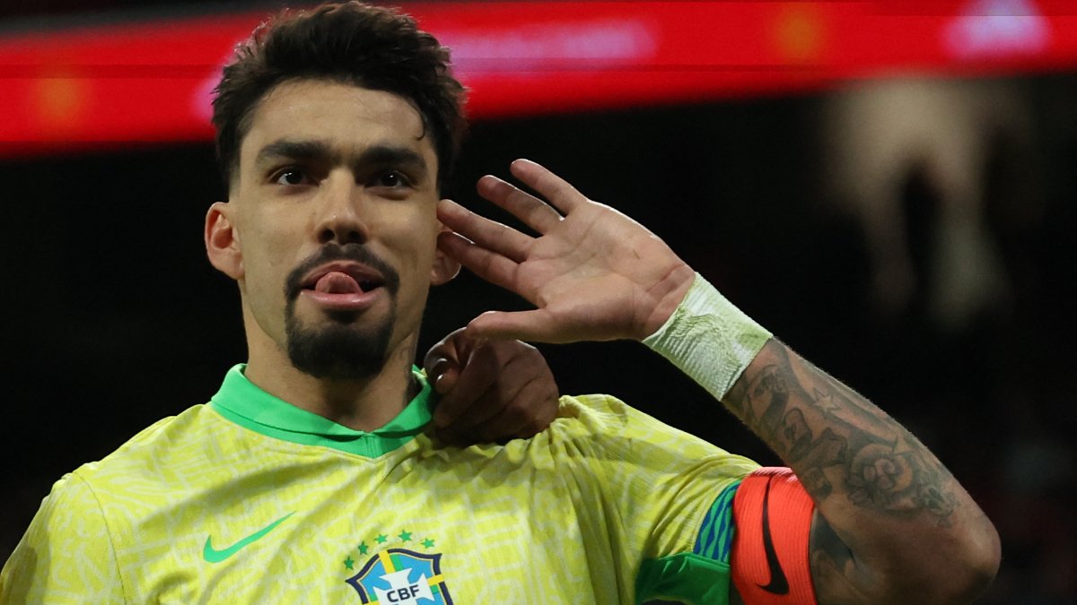 Lucas Paquetá pela Seleção Brasileira (foto: PIERRE-PHILIPPE MARCOU/AFP)