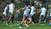 Jogadores do Atlético em treino na Cidade do Galo (foto: Daniela Veiga/Atlético)