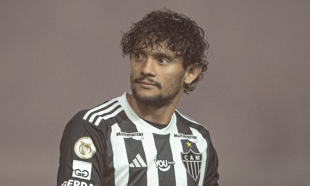 Scarpa durante jogo do Atlético contra o Inter (foto: Pedro Souza/Atlético)