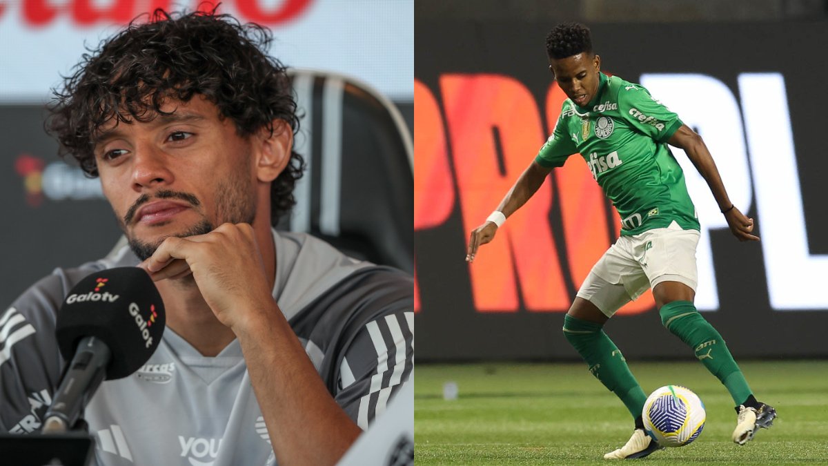 Scarpa apontou que o Atlético vai ter que redobrar a marcação no atacante Estevão, joia do Palmeiras (foto: Daniela Veiga / Atlético)