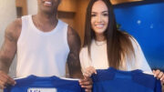 Walace e a esposa Camila exibem a camisa do Cruzeiro (foto: Reprodução)