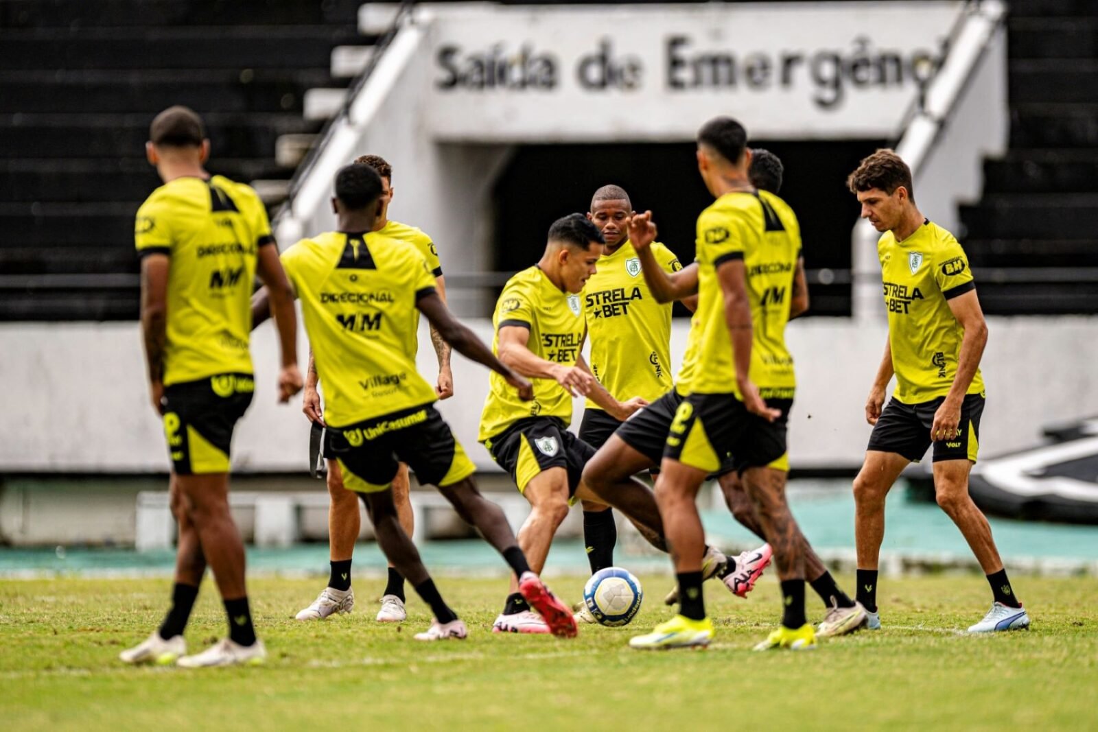 América em treino nesta sexta-feira (12), em Recife (foto: Mourão Panda / América)