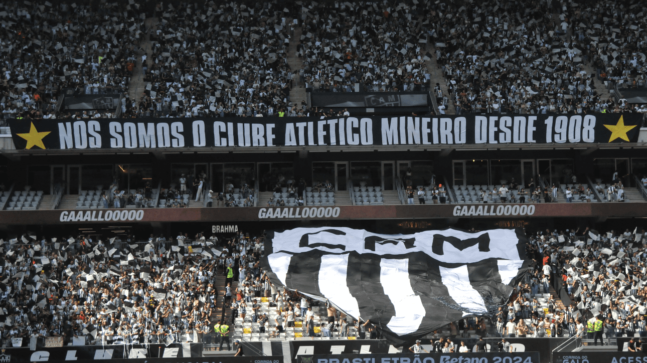Torcida do Atlético na Arena MRV (foto: Gladyston Rodrigues/EM/D.A. Press)