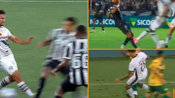 Lances reclamados pelo Botafogo (foto: Foto: Reprodução de TV)