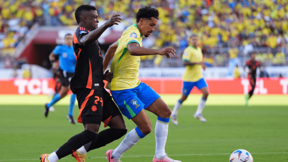 Marquinhos, zagueiro da Seleção Brasileira (foto: Thearon W. Henderson/Getty Images North America/AFP)