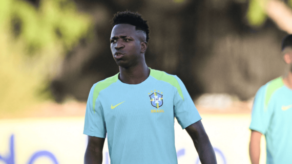 Vinicius Júnior, atacante do Real Madrid e da Seleção Brasileira (foto: Candice Ward/Getty Images North America/AFP)