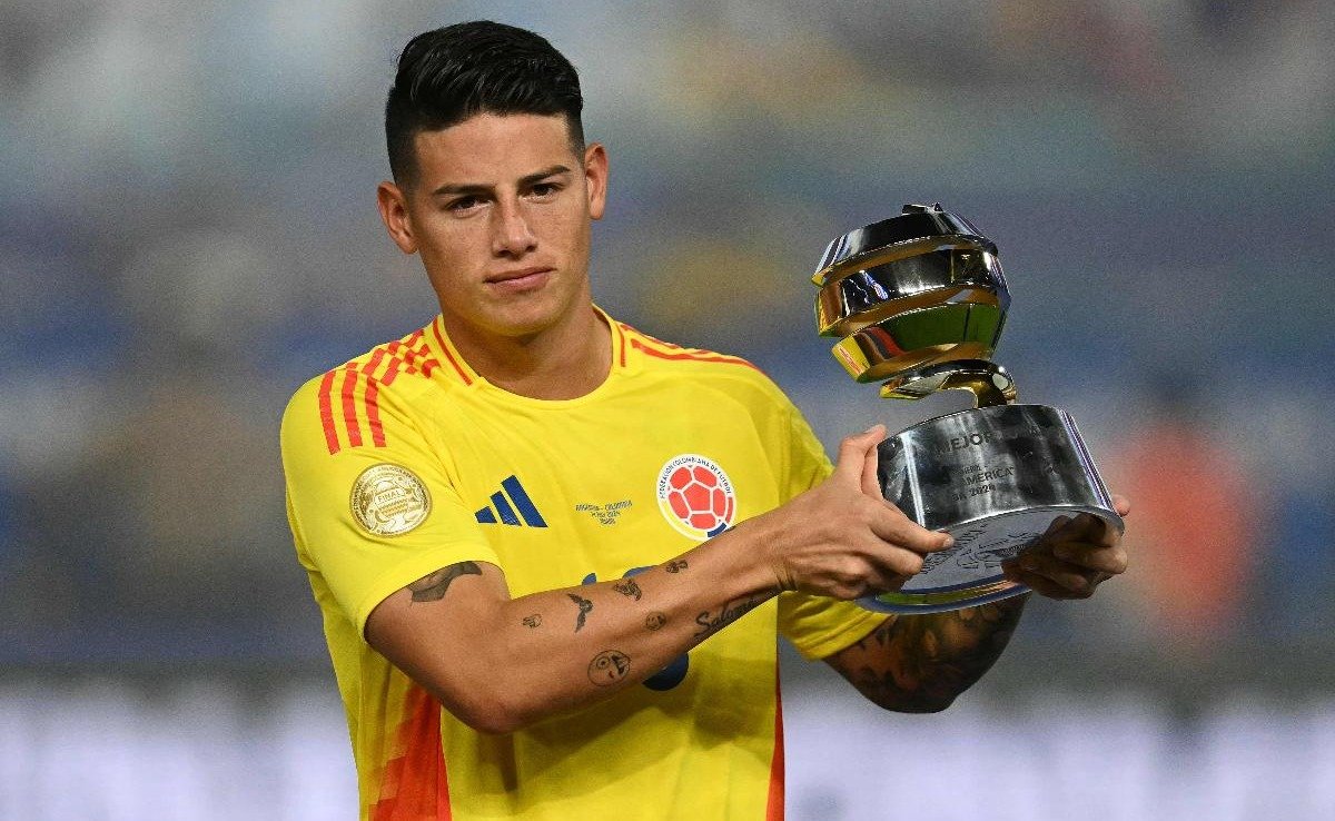 James Rodríguez foi eleito craque da Copa América (foto: HARLY TRIBALLEAU / AFP)
