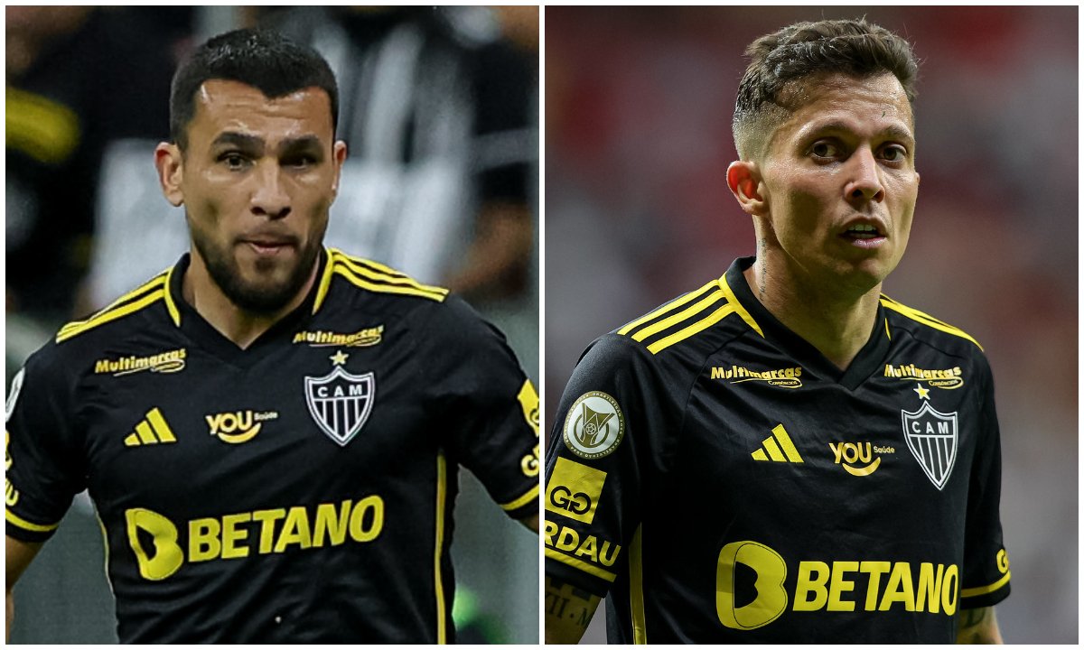 Alonso e Bernard foram titulares do Atlético contra o Juventude (foto: Pedro Souza/Atlético)