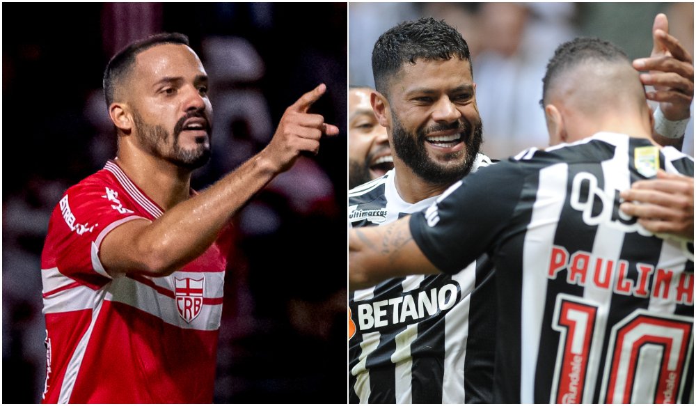 Anselmo Ramon, do CRB; Hulk e Paulinho, do Atlético (foto: Francisco Cedrim/CRB e Alexandre Guzanshe/EM/D.A Press)