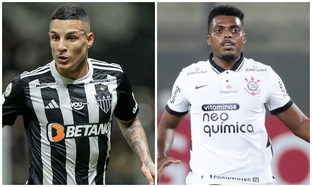 Arana pelo Atlético e Jemerson no Corinthians (foto: Pedro Souza/Atlético e Rodrigo Coca/Corinthians)