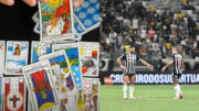 Cartas de tarot e jogadores do Atlético (foto: Reprodução e Ramon Lisboa/EM/D.A. Press)
