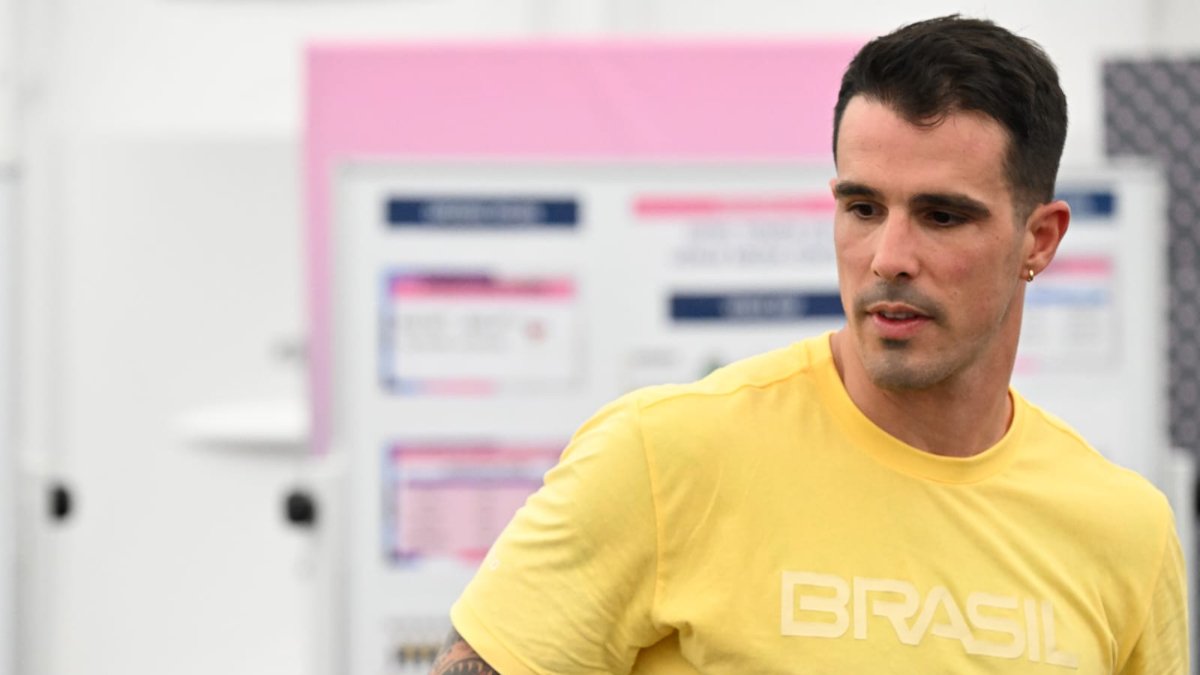 Bruno Fratus foi medalhista na Olimpíada de Tóquio (foto: Leandro Couri/EM/D.A Press)