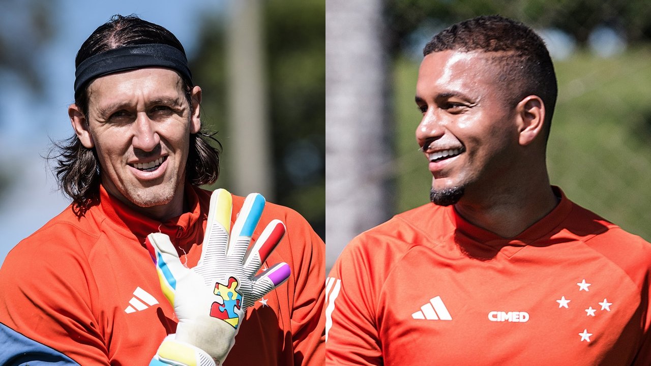 Cássio e Anderson brigam por posição no Cruzeiro (foto: Gustavo Aleixo/Cruzeiro)