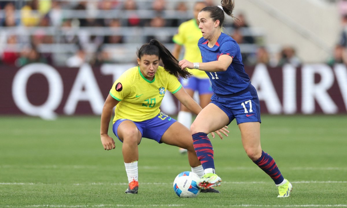 Duda Sampaio, jogadora da Seleção (foto: AFP)