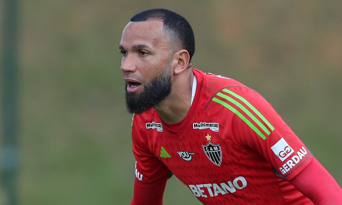 Everson em treino do Atlético na Cidade do Galo (foto: Daniela Veiga / Atlético)