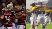Flamengo e Criciúma se enfrentam pelo Brasileiro (foto: PABLO PORCIUNCULA/AFP e Reprodução/Instagram)