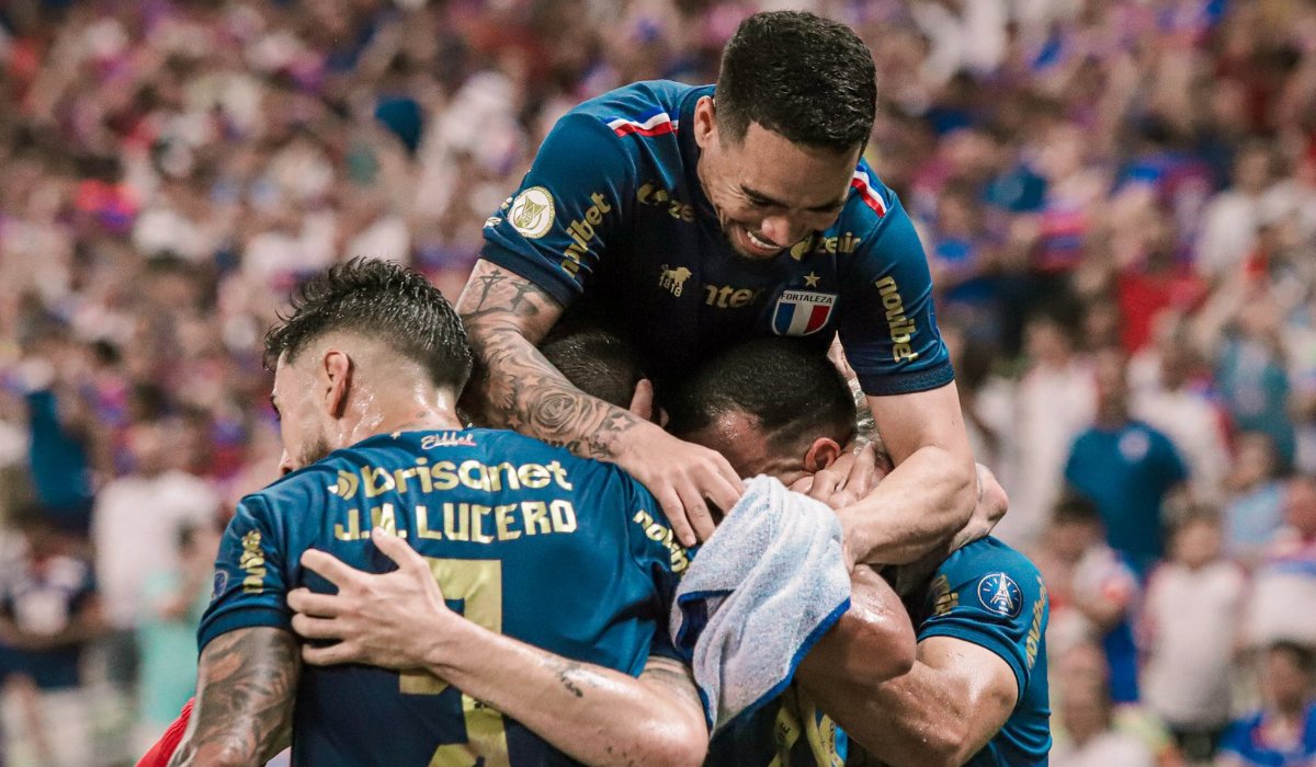 Jogadores do Fortaleza (foto: Leonardo Moreira/FEC)