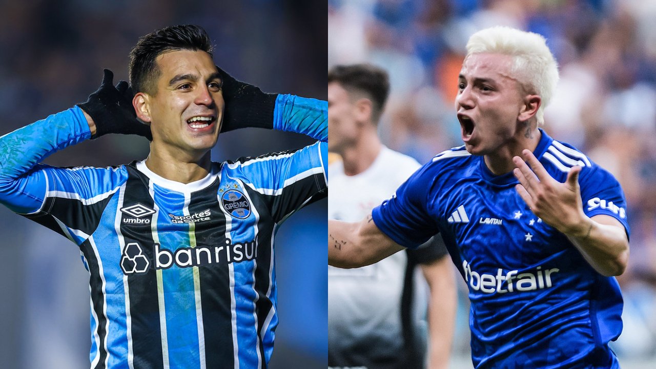 Grêmio x Cruzeiro (foto: Lucas Uebel/Grêmio e Gustavo Aleixo/Cruzeiro)