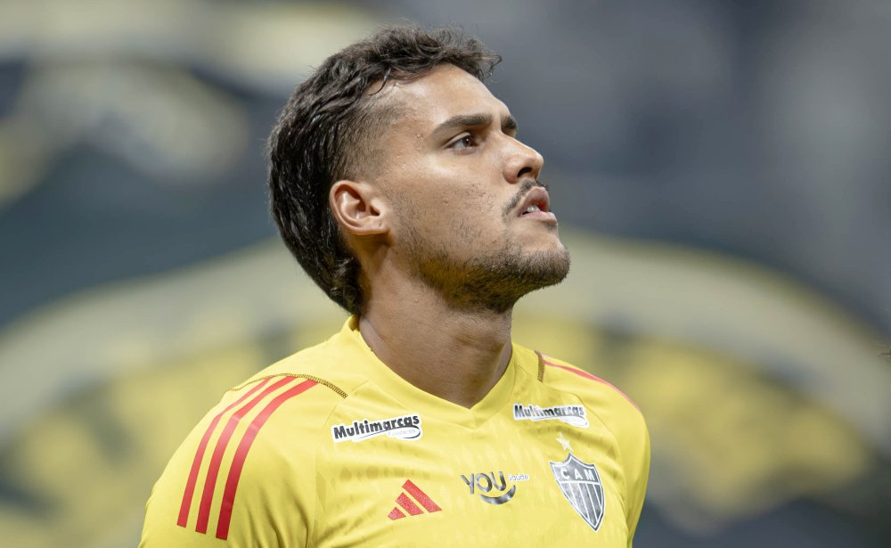 Matheus Mendes, goleiro do Atlético, antes de vitória sobre o Corinthians (foto: Pedro Souza/Atlético)