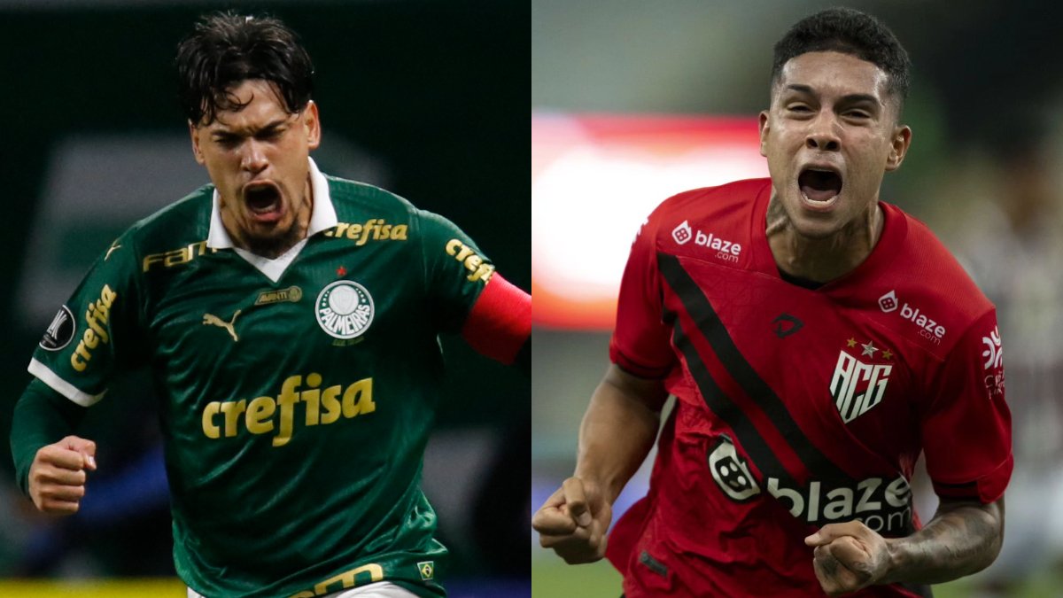 Palmeiras e Atlético-GO se enfrentam pelo Brasileiro (foto: PAULO PINTO/AFP e Jorge Rodrigues/Atlético Goianiense)
