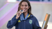 Rayssa Leal, medalhista de bronze em Paris 2024 (foto: Leandro Couri/EM D.A Press)