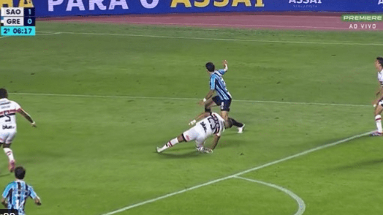 Alisson, volante do São Paulo e ex-jogador do Cruzeiro (foto: Reprodução/Premiere)