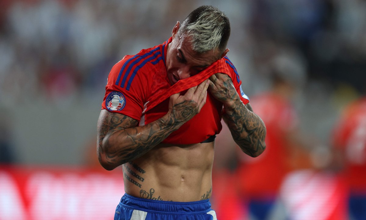 Vargas em jogo pelo Chile na Copa América (foto: Rob Carr/Getty Images/AFP)