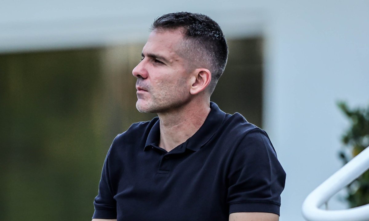 Victor durante treino do Atlético na Cidade do Galo (foto: Pedro Souza/Atlético)