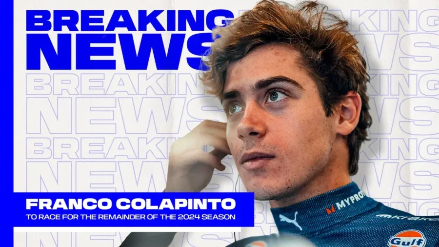 Franco Colapinto é anunciado pela Williams na Fórmula 1 (foto: Reprodução/Williams)