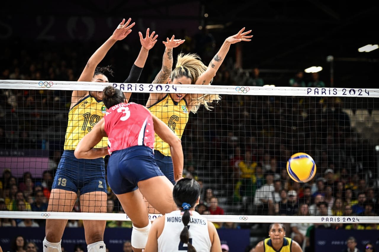 Brasil perdeu para os EUA na semifinal da Olimpíada de Paris 2024 (foto: Leandro Couri/EM/D.A Press)