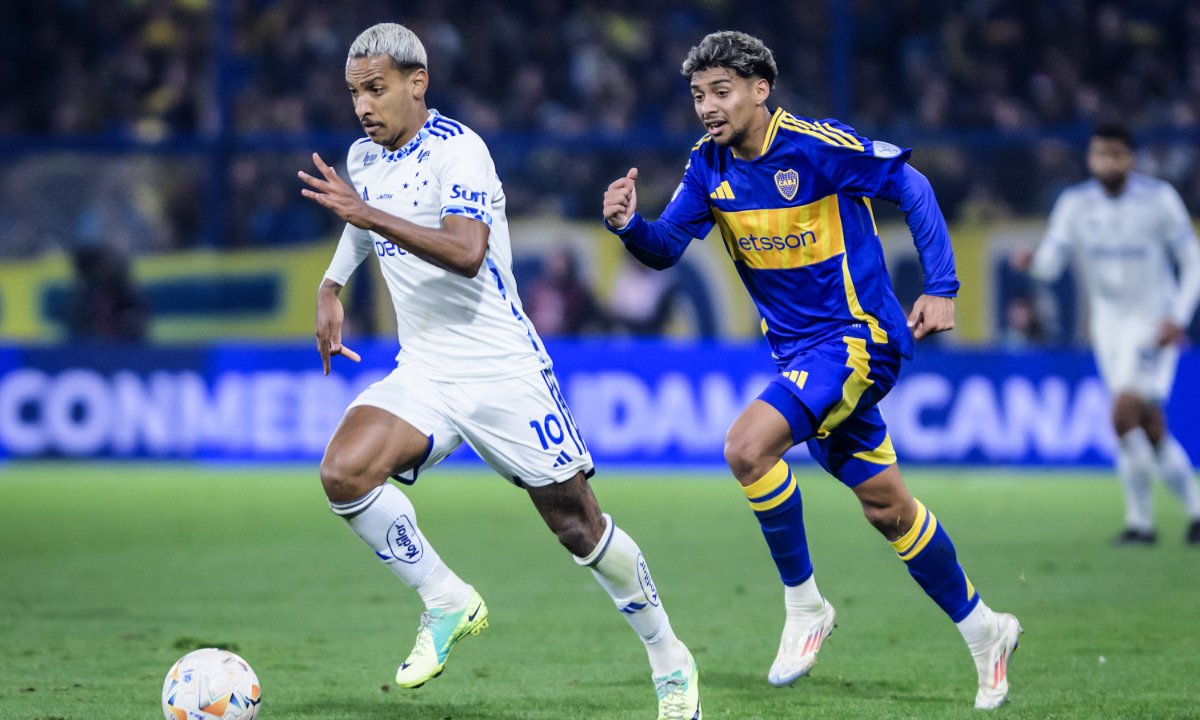 Matheus Pereira em lance contra o Boca Juniors (foto: Gustavo Aleixo/Cruzeiro)