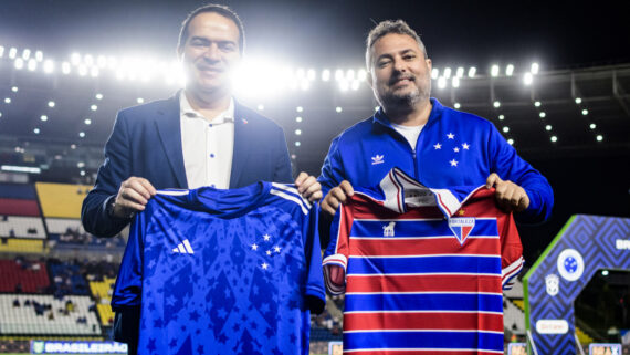 Marcelo Paz, presidente do Fortaleza, e Alexandre Mattos, CEO do Cruzeiro (foto: Gustavo Aleixo/Cruzeiro)