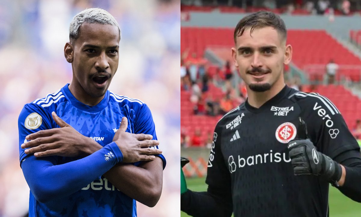Matheus Pereira, do Cruzeiro, e Anthoni, do Internacional (foto: Montagem de Gustavo Aleixo/Cruzeiro e Ricardo Duarte/Internacional)