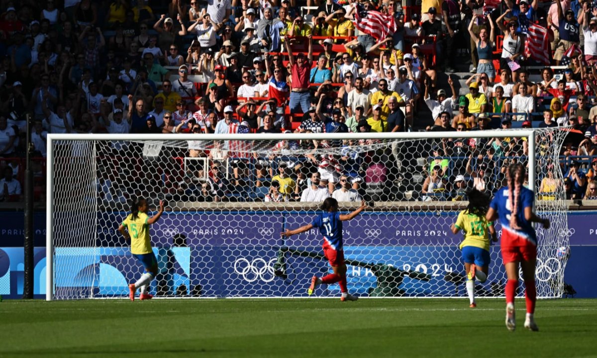 Estados Unidos ficaram com a medalha de ouro na Olimpíada de Paris (foto: Leandro Couri/EM DA Press)