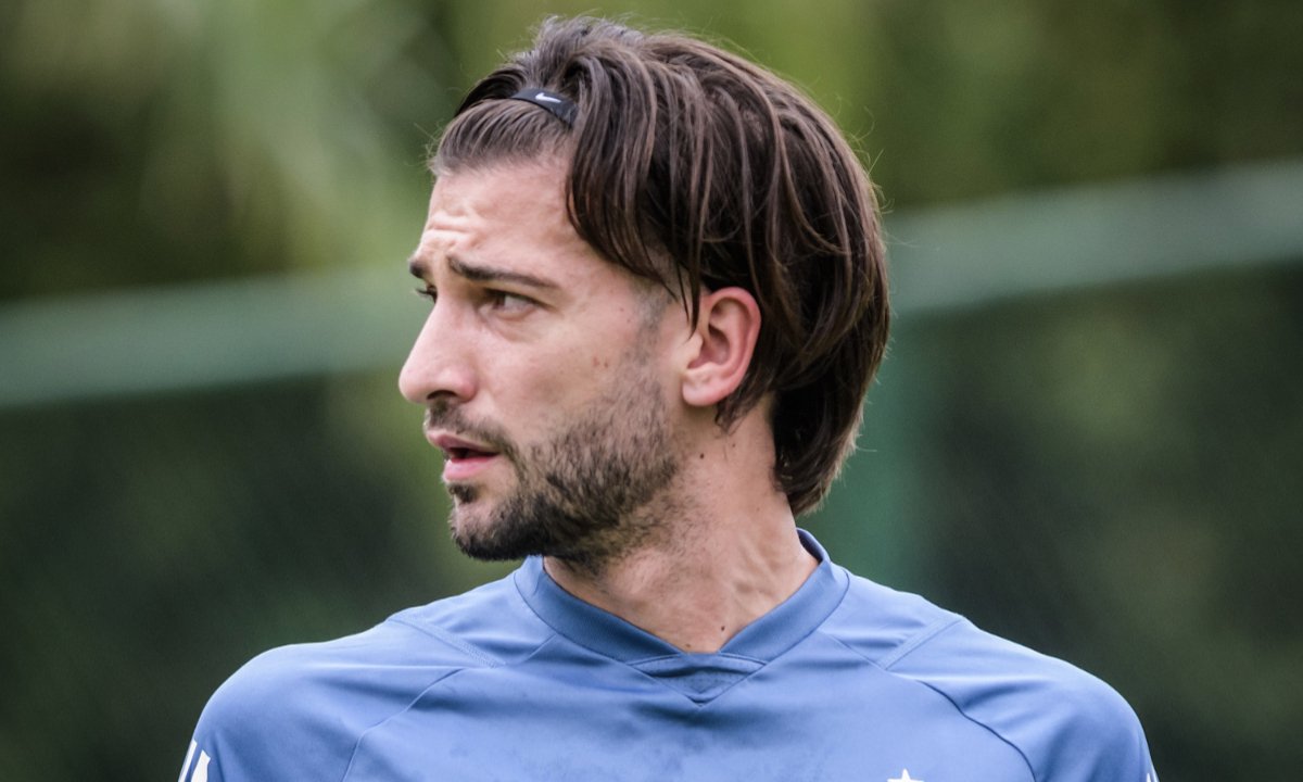 Lautaro Díaz em treino do Cruzeiro (foto: Gustavo Aleixo/Cruzeiro)