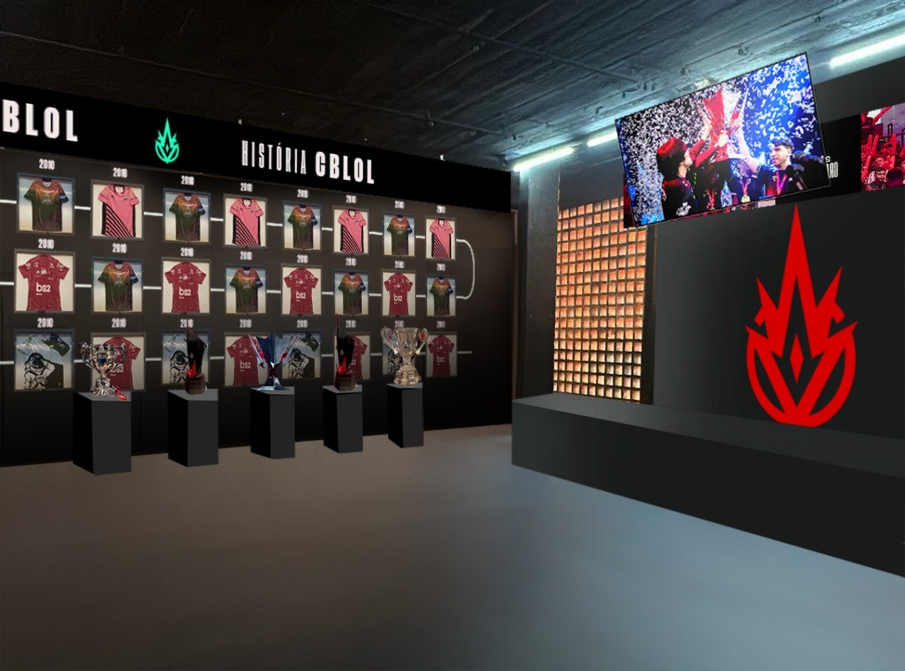 camisas e troféus do CBLOL (foto: Divulgação/Riot Games)