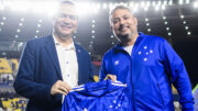 Marcelo Paz, CEO do Fortaleza, e Alexandre Mattos, CEO do Cruzeiro (foto: Gustavo Aleixo/Cruzeiro)