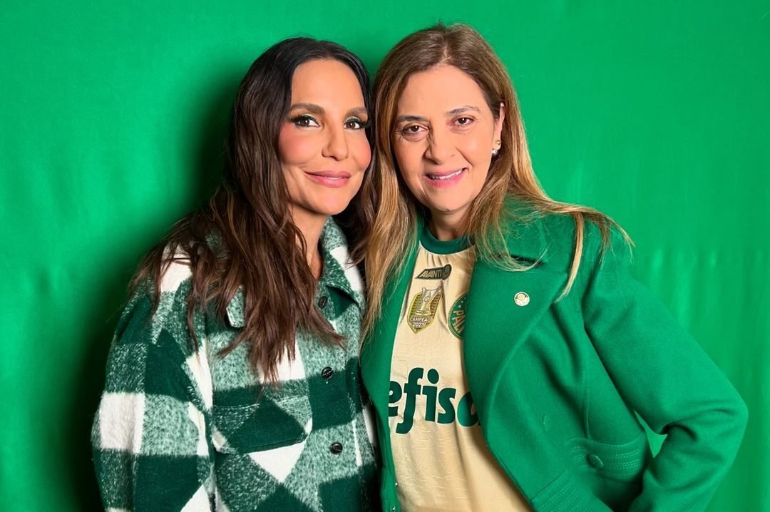 Ivete Sangalo abraçada a Leila Pereira (foto: Reprodução/Instagram)