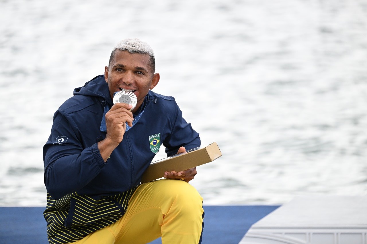 Prata em Paris 2024, Isaquias Queiroz ganhou a quinta medalha olímpica da carreira (foto: Leandro Couri/EM/D.A Press)