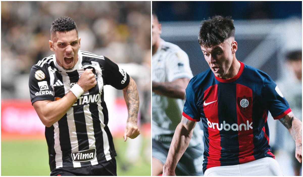 Atlético e San Lorenzo terão decisão na Arena MRV por vaga nas quartas da Libertadores (foto: Ramon Lisboa/EM/D.A Press e Divulgação/San Lorenzo)