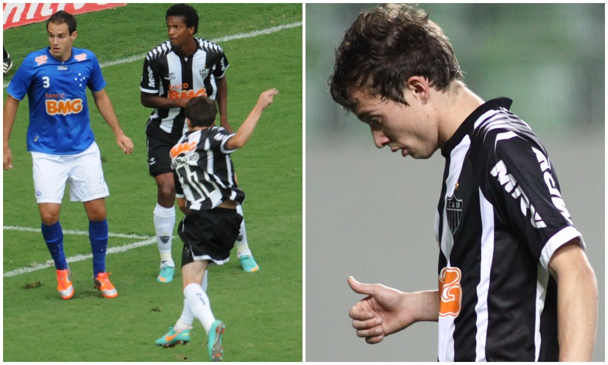 Bernard teve altos e baixos ao longo de 10 clássicos entre Atlético e Cruzeiro (foto: Arquivo EM)