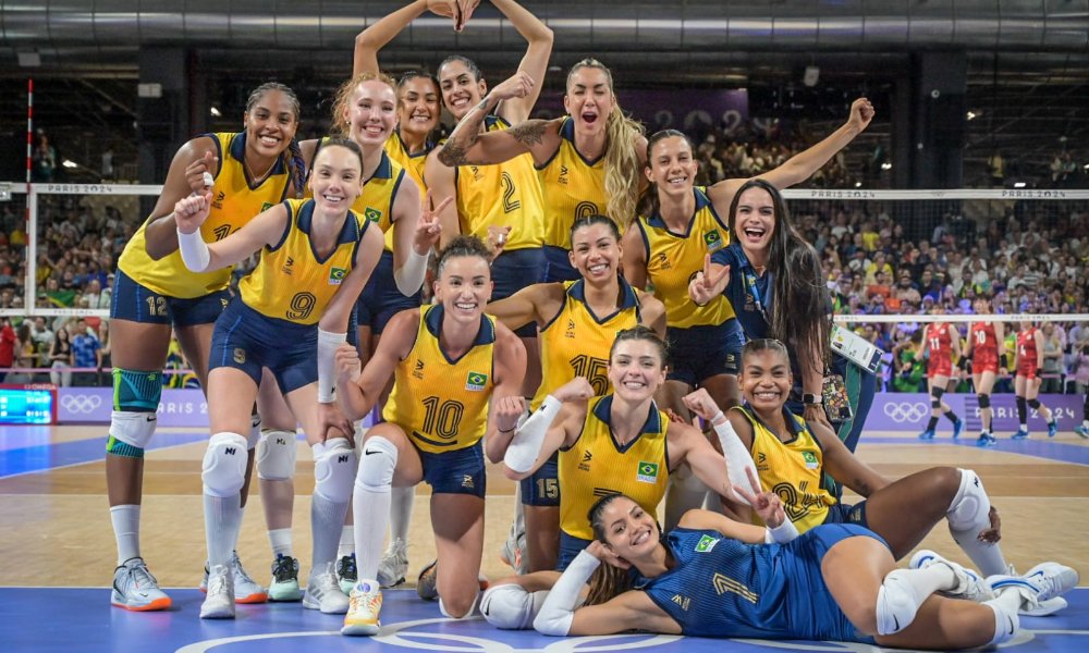 Brasil garantiu classificação antecipada às quartas de final em Paris (foto: Leandro Couri/EM/DA.Press)