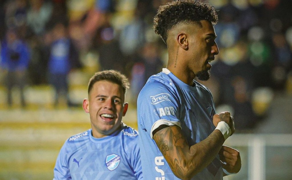 Fábio Gomes comemora primeiro gol pelo Bolívar (foto: Reprodução/Instagram/Bolívar)