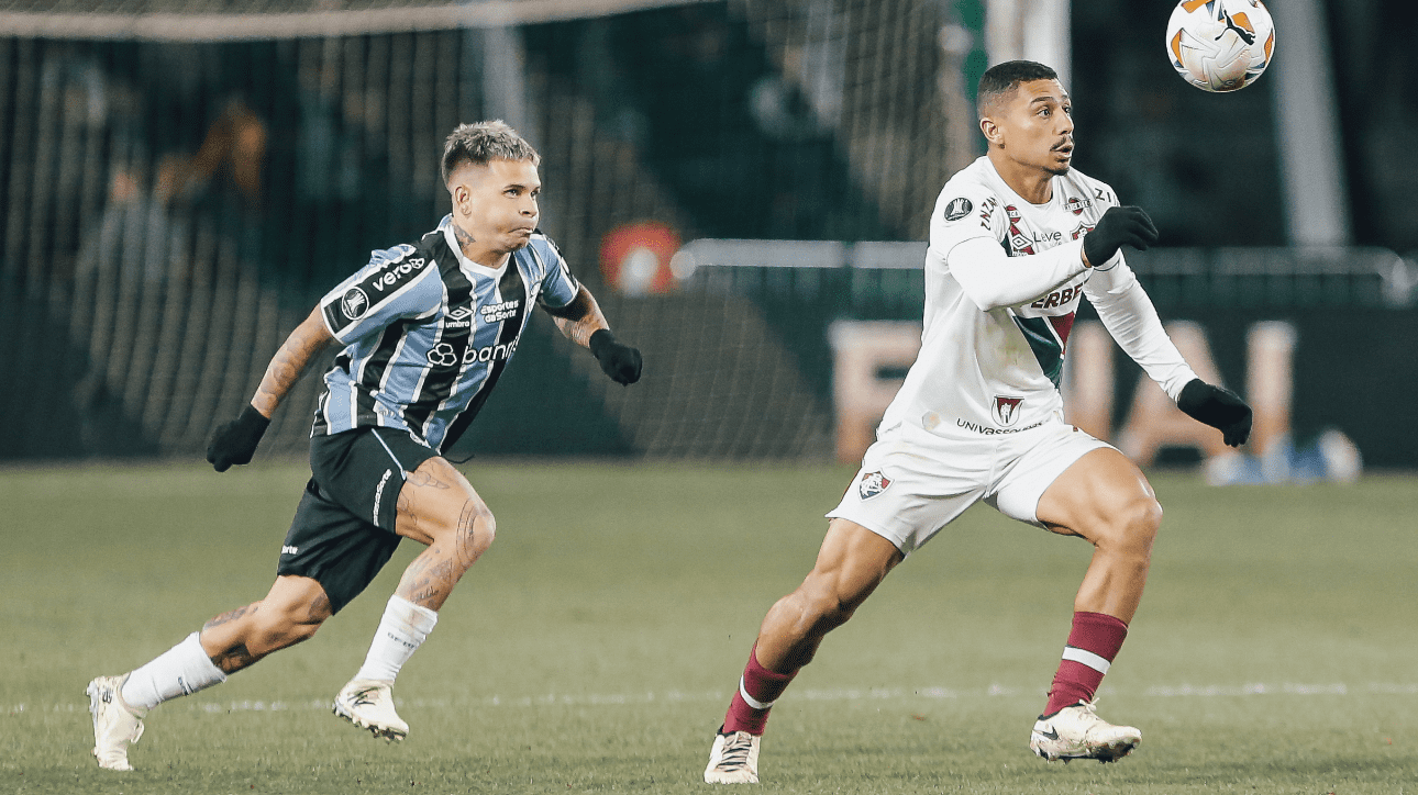 Jogadores de Grêmio e Fluminense pela Libertadores (foto: Lucas Merçon/Fluminense)