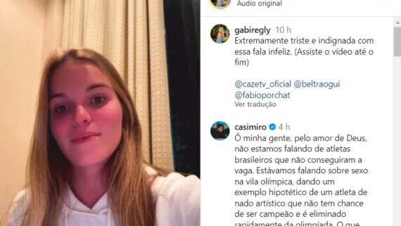 Gabi Regly, atleta da Seleção Brasileira de Nado Artístico (foto: Reprodução/Instagram)